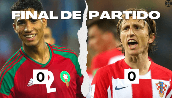 Empate: RESUMEN y estadísticas del partido Marruecos vs. Croacia