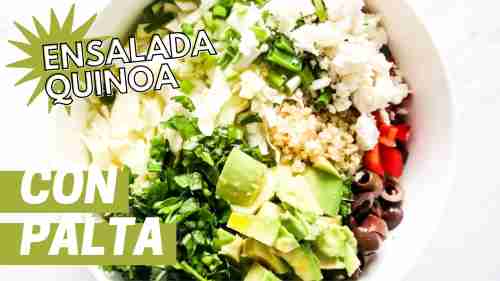 Ensalada de quinua con palta | Ensalada vegana fácil: Quinoa con palta en 10 minutos